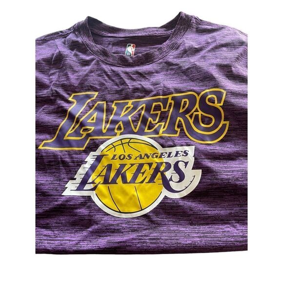 NBA Men's Short Sleeve Los Angeles Lakers Logo Print T-Shirt Purple Size M NWT - Picture 2 of 10
